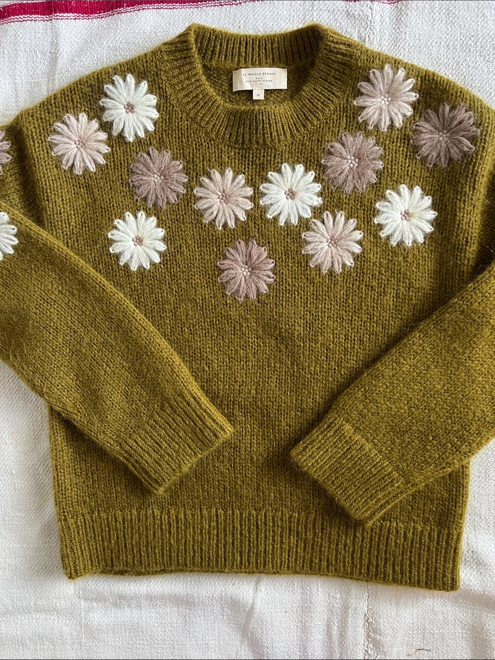 Sezane Suzon Jumper Olive Green - Size M